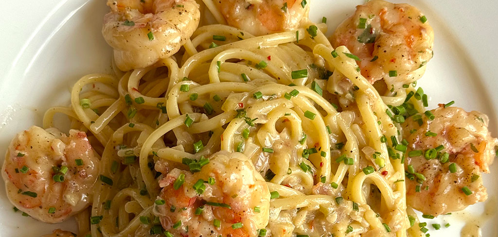 Linguine con Gamberi al Limone